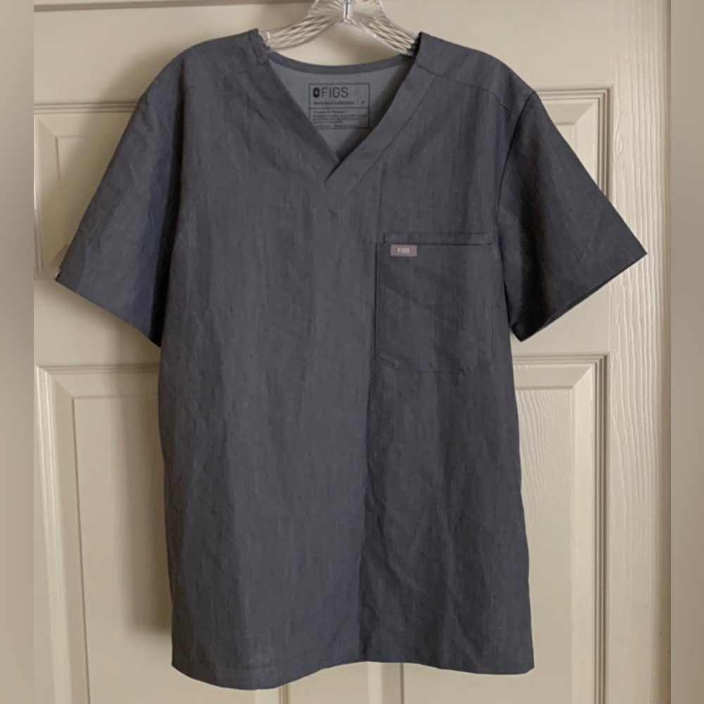 Figs “Leon” Graphite Grey Men’s Scrub Top Size S